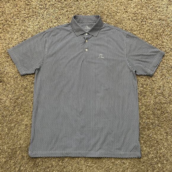 Rhoback Don’t Mess Texas Full Print Golf Performance Polo Button Up Shirt Large - Picture 3 of 5